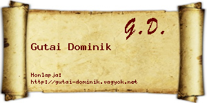 Gutai Dominik névjegykártya